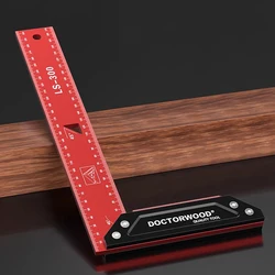 Multi-Angle Measuring Ruler, Carpenter Square, Combination Framing Square, 45/90 Degrees, L Square for recise Measuring Drawing