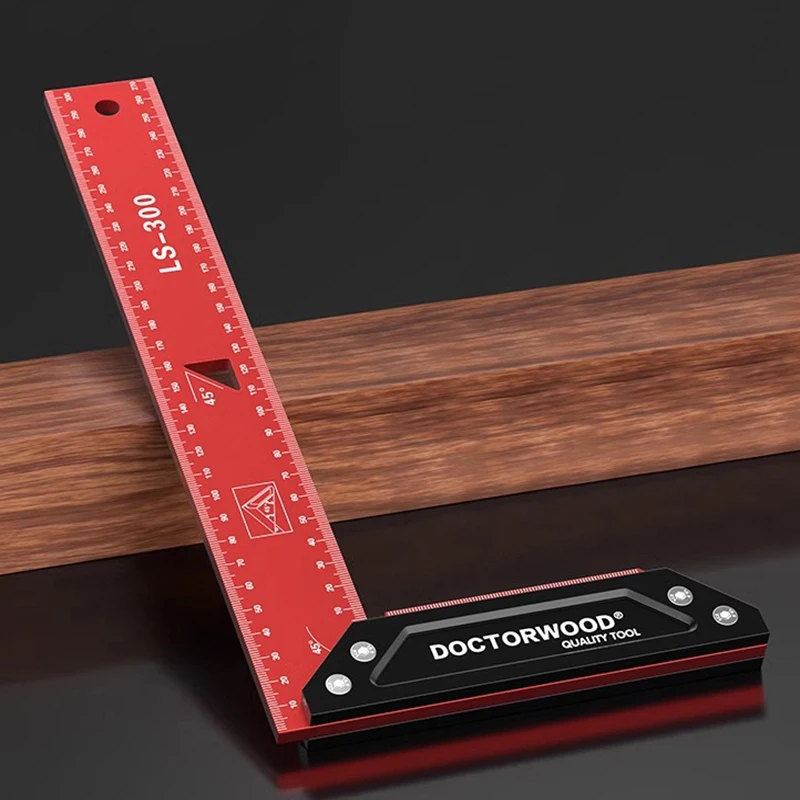 Multi-Angle Measuring Ruler, Carpenter Square, Combination Framing Square, 45/90 Degrees, L Square for recise Measuring Drawing
