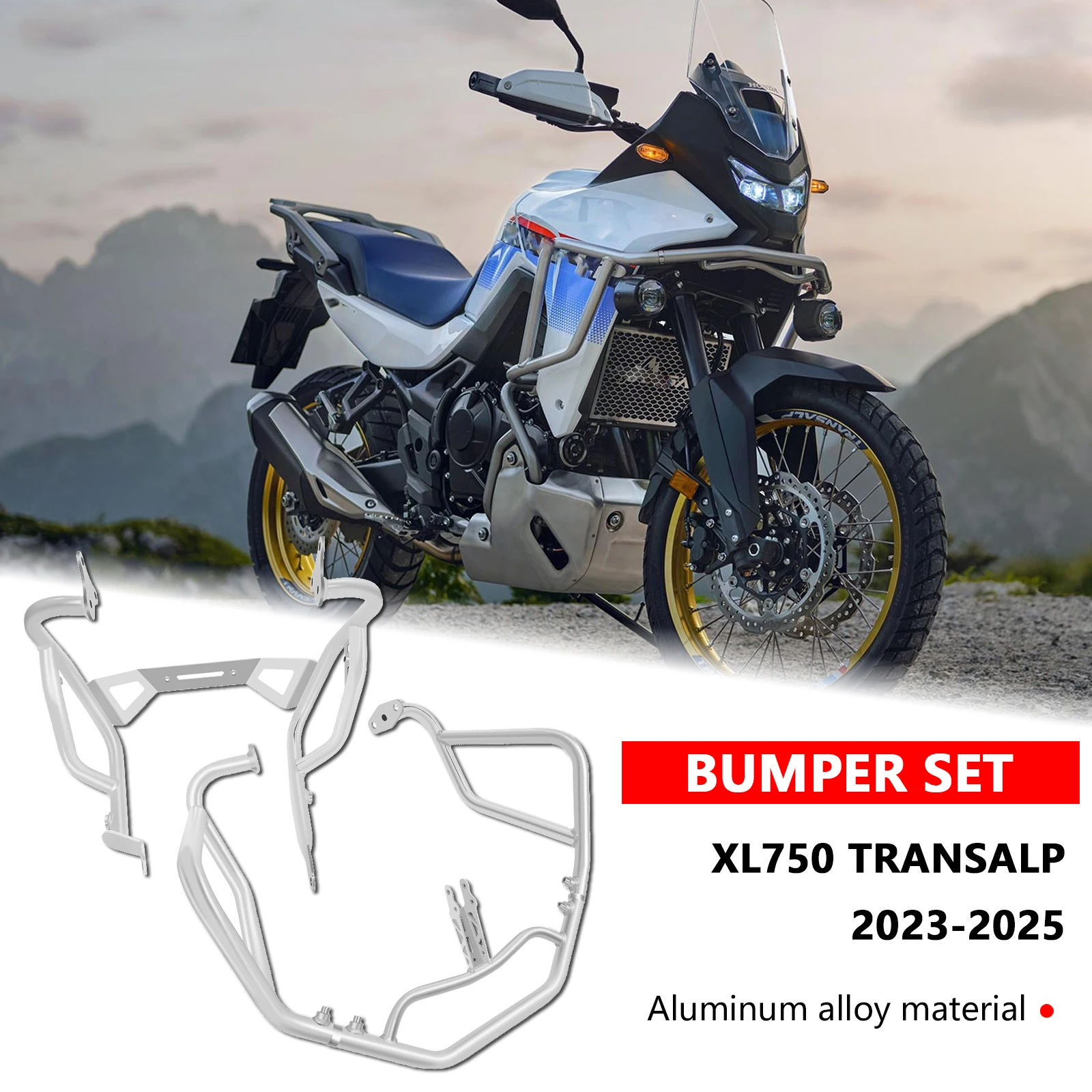 For XL750 TRANSALP xl 750 2023-2025 Motorcycle accessories Engine upper and lower protection bars Anti-collision bars Bumpers