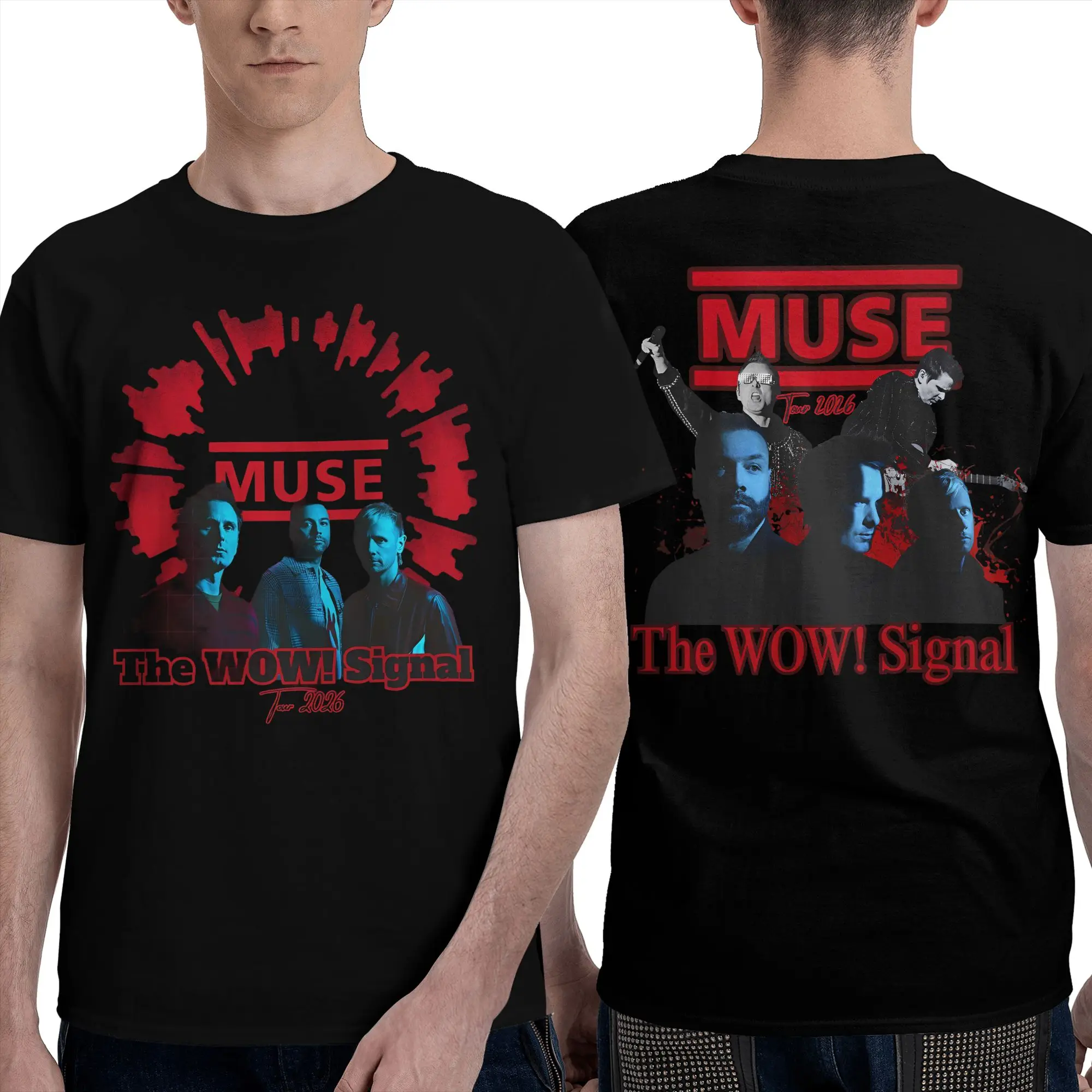 Men Women's MUSE The Wow! Signal Europa Tour 2026 T Shirt Accessories Casual 100% Cotton  T Shirts Tee Clothing Adult