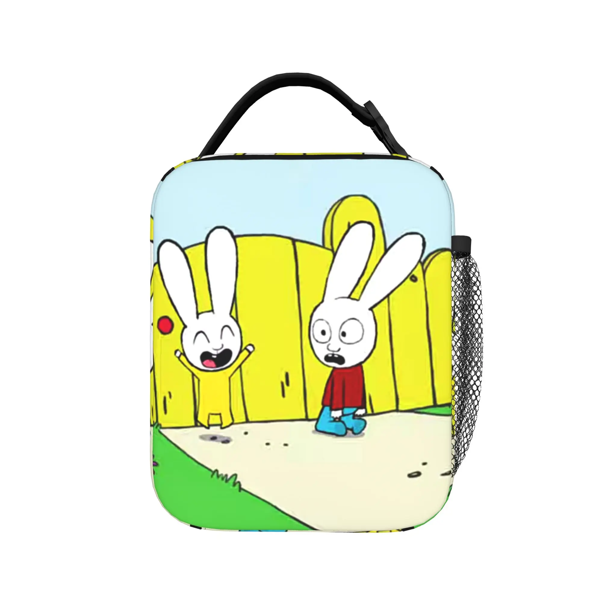 Simons Super Rabbit  Bunny Cartoon Insulated Lunch Bag Cooler Bag Reusable,Lunch Container  Large Tote Lunch Box Food Bag