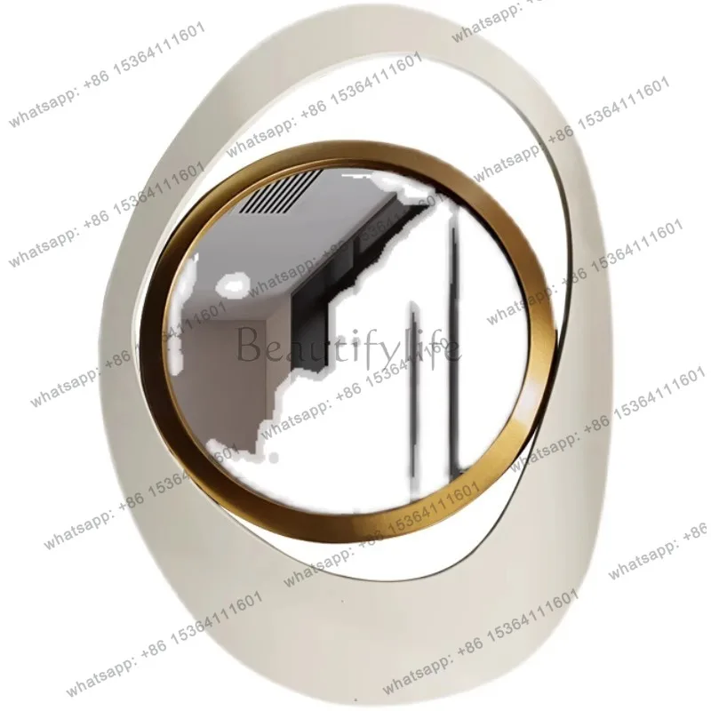Living Room Frame Decorative Mirrors Round Wall Luxury Cool Aesthetic Make Up Mirror Cozy Infinity Espejos Para Pared Room Decor