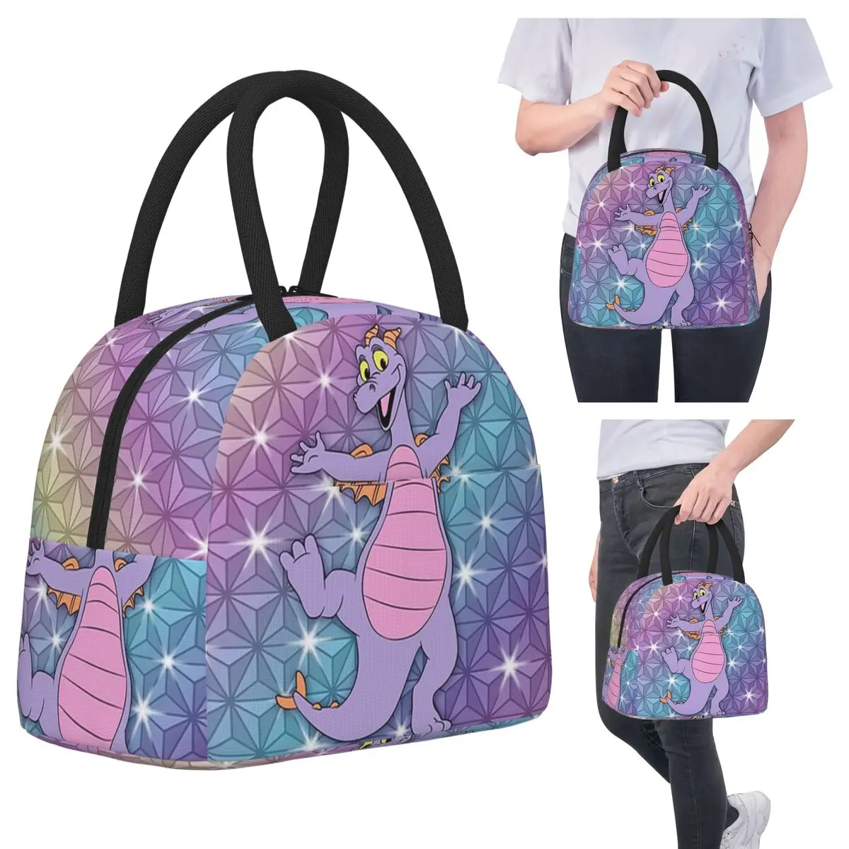 

Фигурка Epcot Beacon Of Magic Изолированная сумка для обеда для женщин Офисный холодильник Термальная коробка для еды Портативная коробка для завтрака Контейнер