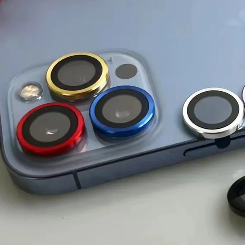 Pelindung kaca lensa kamera cincin CD 10 buah, untuk IPhone 16 Pro Max / 16 Pro/ 15/ 14/ 15Pro Max/ 13