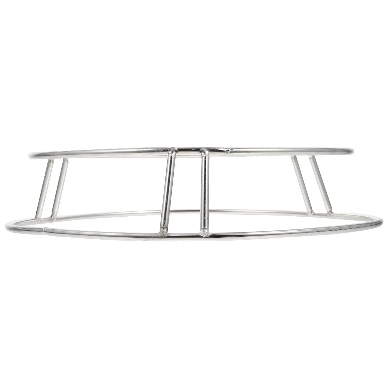Soporte para ollas de acero inoxidable, soporte para ollas de cocina sólido y resistente al calor, rejilla para vapor, diseño estable, disipación de calor, color plateado, 1 ud.