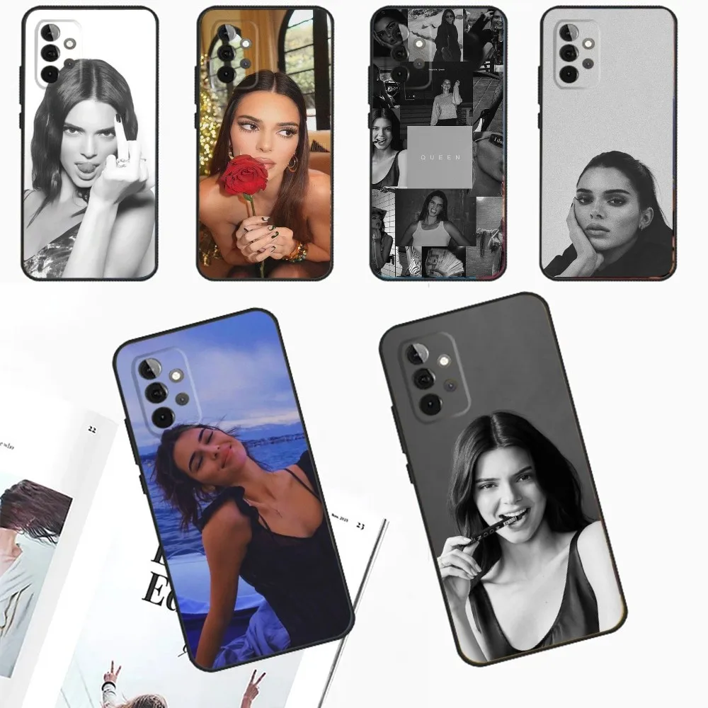 Sexy Girl K-Kendall J-Jenner Phone Case For Samsung Galaxy A13,A21s,A22,A31,A32,A52,A53,A71,A80,A91 Soft Black Phone Cover