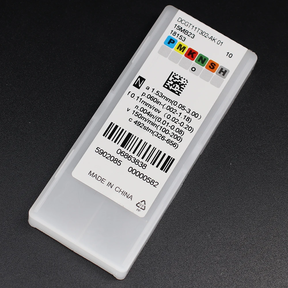 DCGT11T302 DCGT11T304 DCGT11T308 AK 01เครื่องตัดอลูมิเนียมทังสเตนคาร์ไบด์แทรกเครื่องกลึงCNCเครื่องมือการประมวลผลอลูมิเนียม