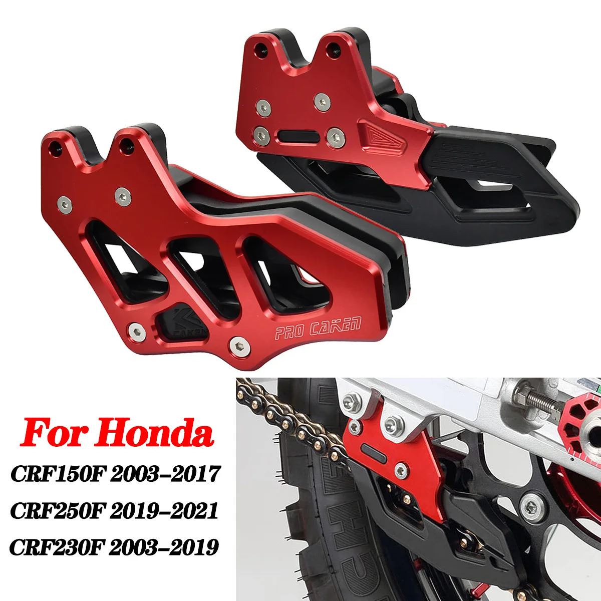 

Motorcycle CNC Chain Guard Guide Protector For Honda CRF150F CRF230F CRF250F CRF 150F 230F 250F Enduro Dirt Pit Bike