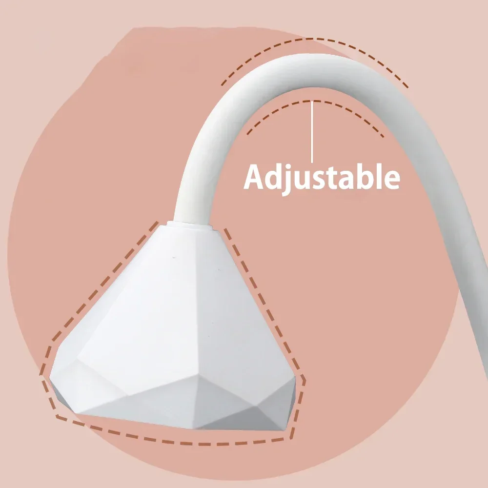 New Nail LED Lamp 27W Nail Dryer UV Lamp 360° Bendable Fast Drying False Nail Manicure Polish Glue Gel Curing Table Lamp Design