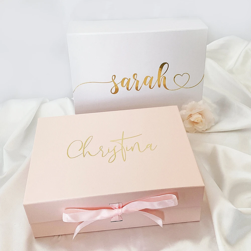 Custom Wedding Bridesmaid Gift Box With Ribbon Hen Party Decorations Will You Be My Bridesmaid/Maid of Honour Bachelor Gift  Box