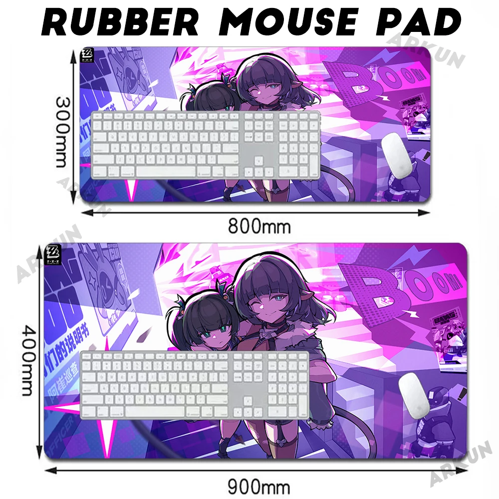 Sex Hot Jane Doe Kawaii QingYi Large Zenless Zone Zero Gaming Mouse Pad XXL Non-Slip Rubber Game Computer Keyboard Big Gamer Mat