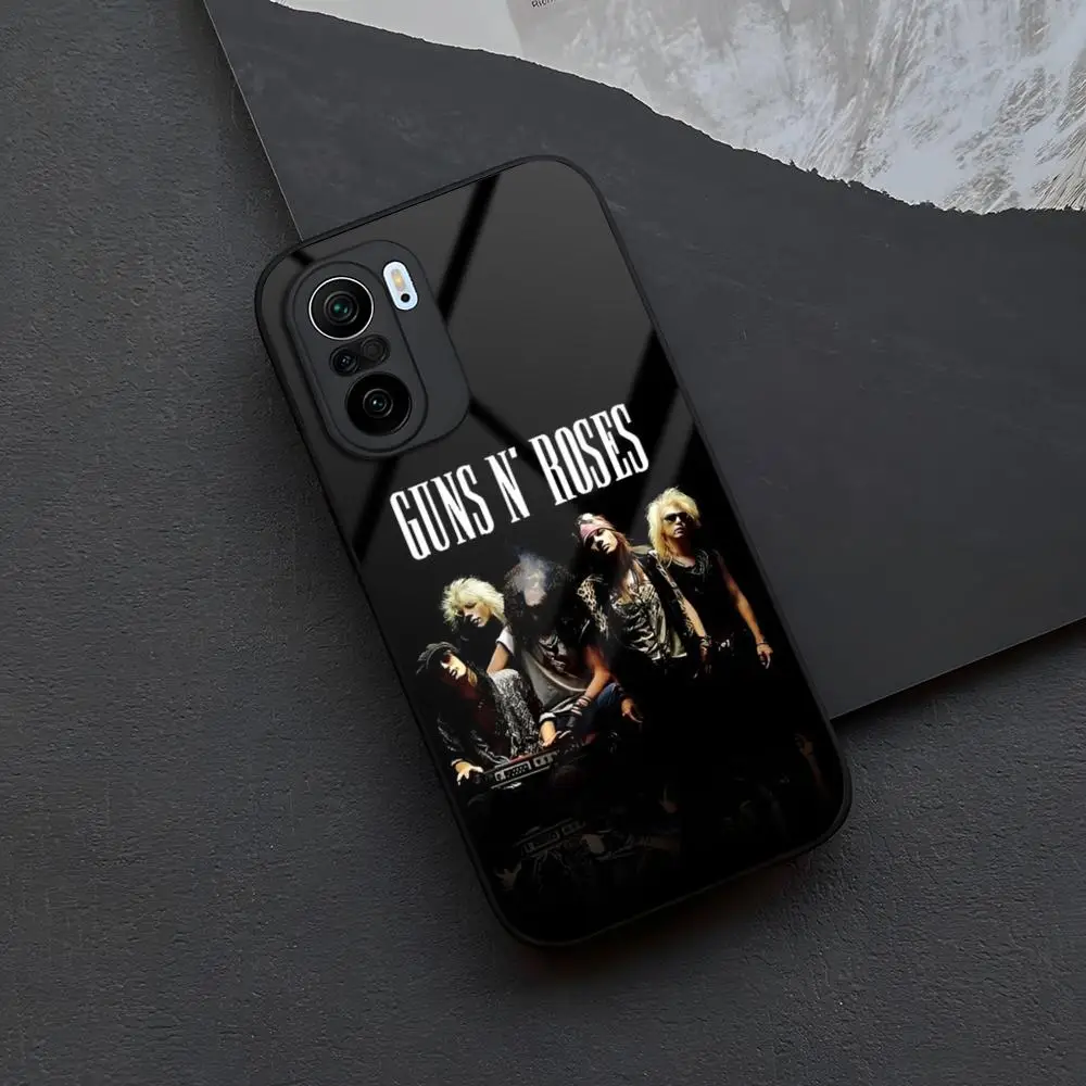 Guns N Roses Rock Band Phone case Tempered Glass for Xiaomi 14 12 Lite Pro 13 11t lite POCO M6 M5 X6 X5 X3 NFC F5 F6 Pro Cover