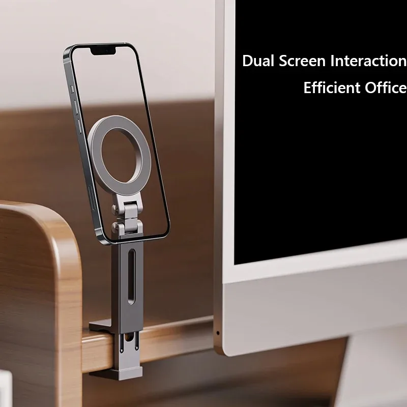 Universele magnetische vliegtuigtelefoonhouder Multifunctionele draagbare reisvlucht Mobiele telefoonstandaard Bureau Opvouwbare verstelbare beugel