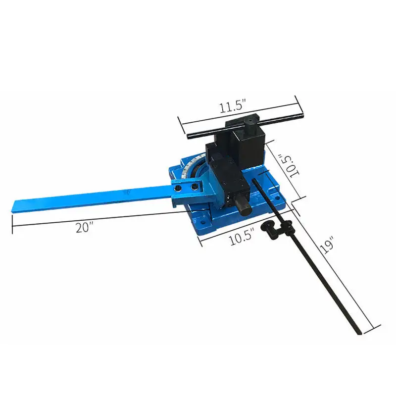 UB100A Heavy Forming Machine Square Round Metal Manual Steel Bar Bender Machine Flat Bar Pipe Universal Bending Machine