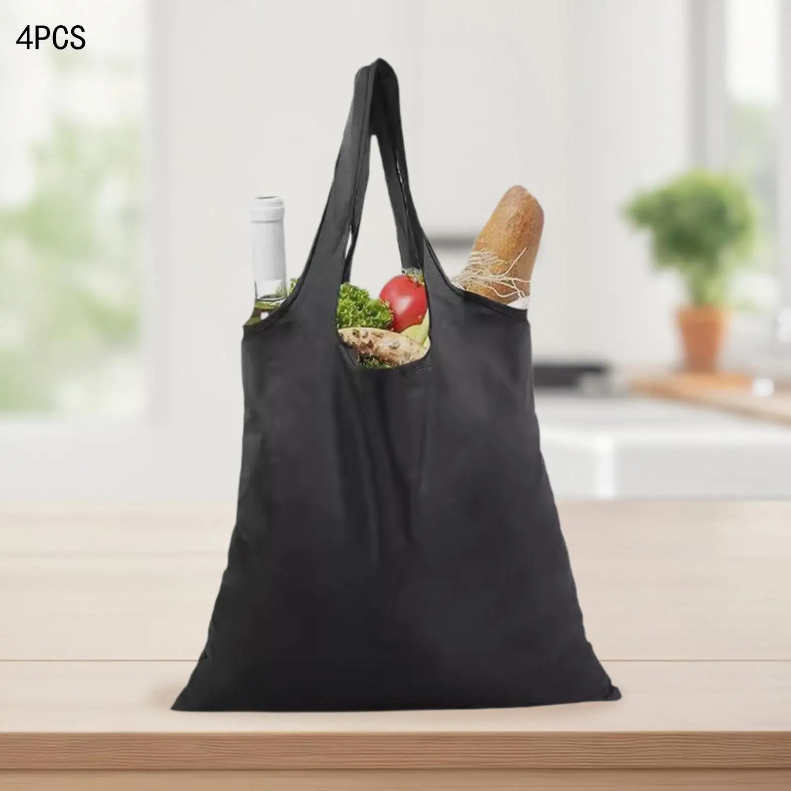 4x Shopping Bags Large Capacity with Handles Daily Use Practical Foldable Grocery Bags for Outdoor Travel Indoor Home Fruits
