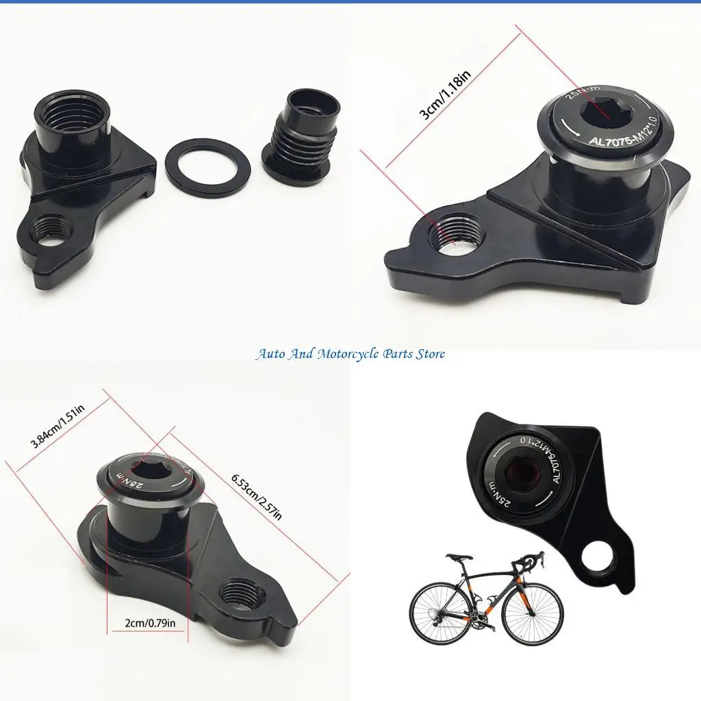 P9FD Mountain Bike Aluminum Derailleur Hanger Universal Bike Tail Hook Adapter Cycling Parts Accessories Easy Installation