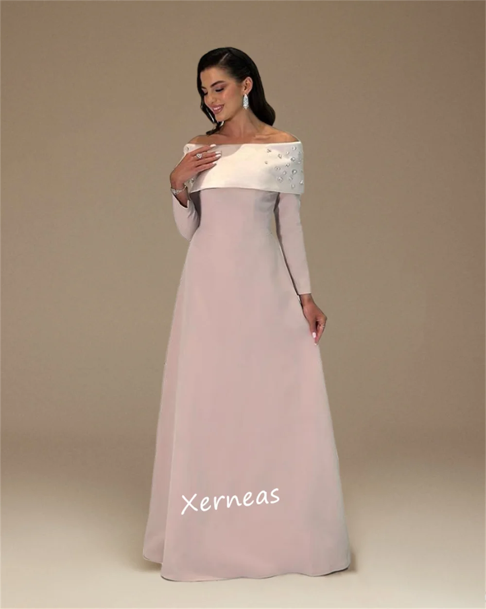 Customized Party Gown Jersey Applique Off-the-shoulder A-line Long Dresses Bespoke Occasion Simple Exquisite High Quality