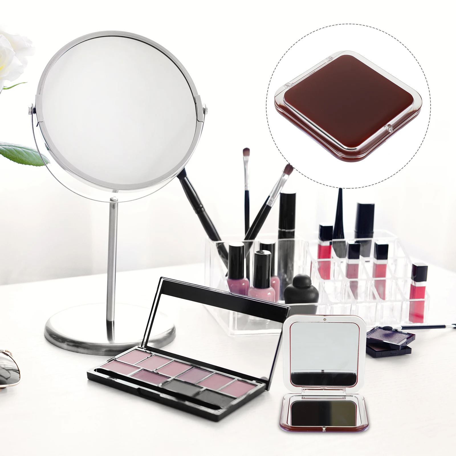

Mini Square Makeup Mirror Foldable Portable Compact for Women Girls Travel Handbag Pocket Purse Essential Touch Up Beauty Tool