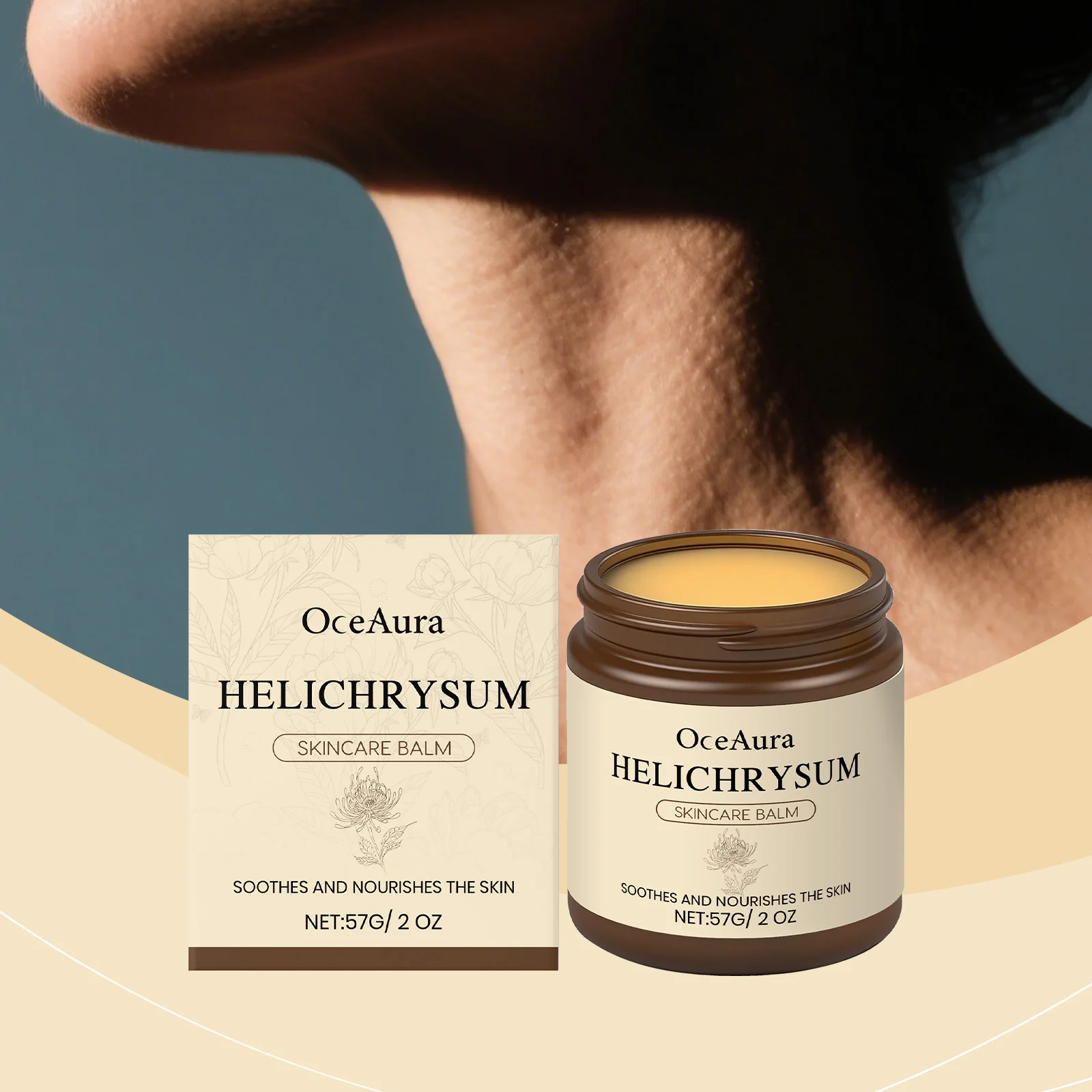 オーシェ アウラ ヘリクリサム スキンケア軟膏 モイスチャライザー（昼夜兼用）顔と体のケア用