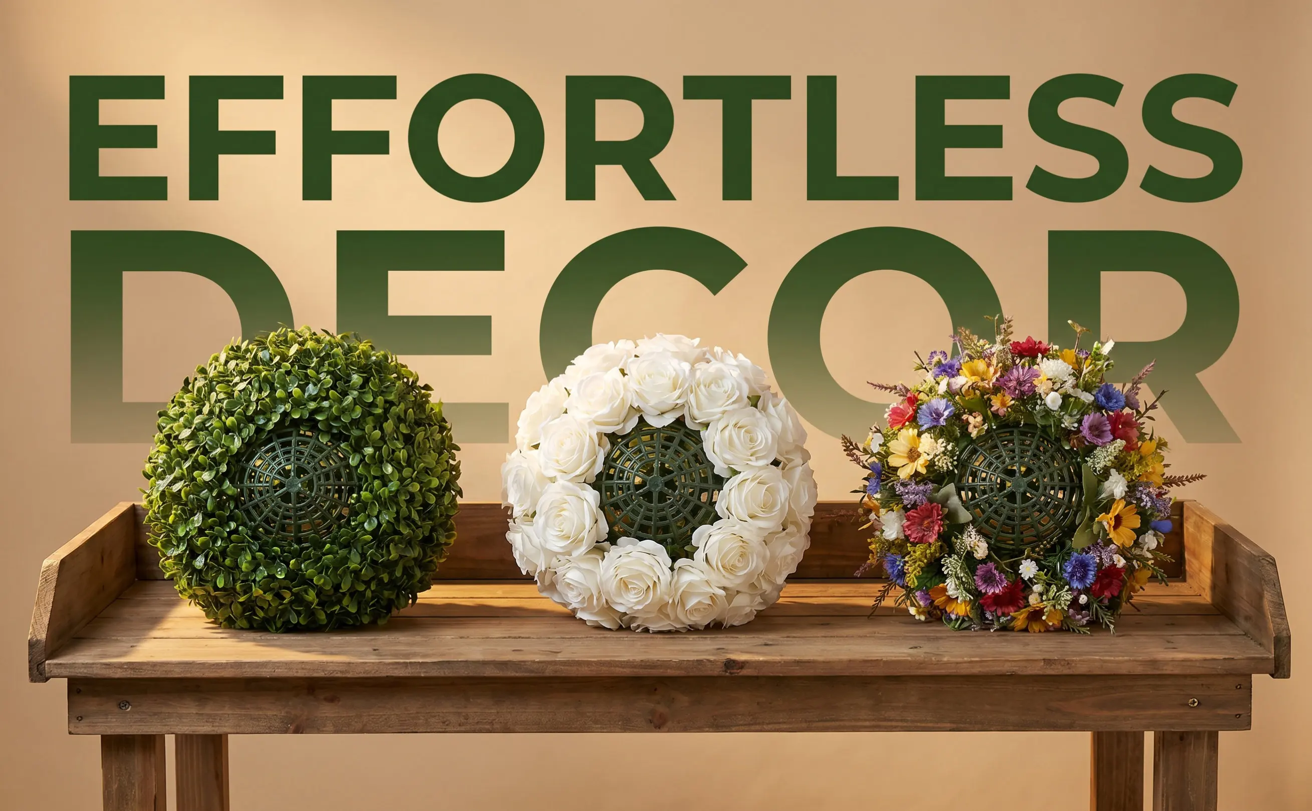 6Pcs Floral Arranging Rack Delicate Grass Ball Design Premium Hard Plastic Flower Holder for Bouquets Wedding Props Party Decor