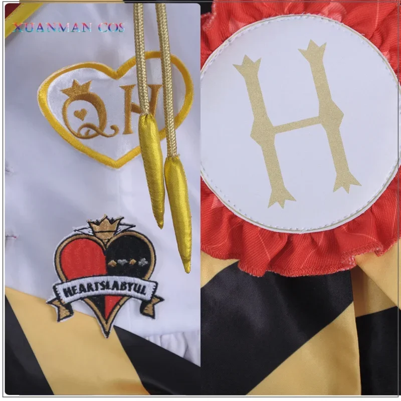 เกมTwisted-Wonderlandคอสเพลย์เครื่องแต่งกายAlice In Wonderland Custom Menซาตินชุดกางเกงเสื้อคลุมยาวปริศนาRosehearts