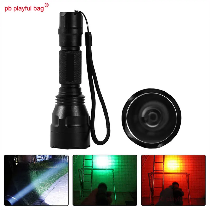 Mini C8 Flashlight T6 White Outdoor Strong Light Tactical Flashlight Game Equipment Waterproof Portable Toy Accessories QG428