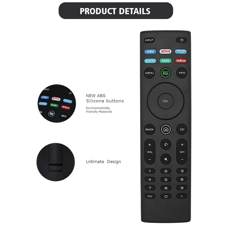 XRT-140 Remote Control For VIZIO Ruixuan's New Smart TV Remote Control With Shortcut APP Buttons