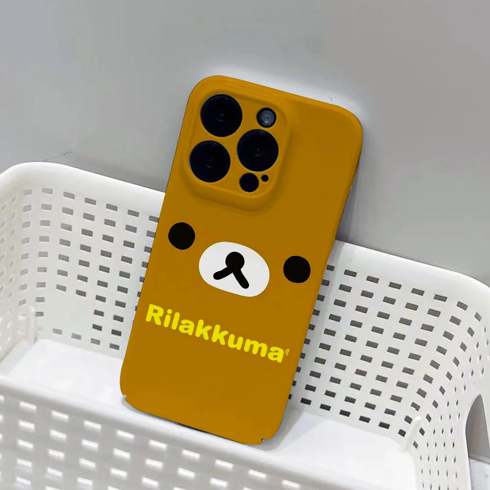 Чехол для телефона Kawaii Rilakkuma Bear для Samsung Galaxy S20 S21 S22 S23 FE Plus Ultra 4G 5G, глянцевая пленка, жесткий чехол из ПК