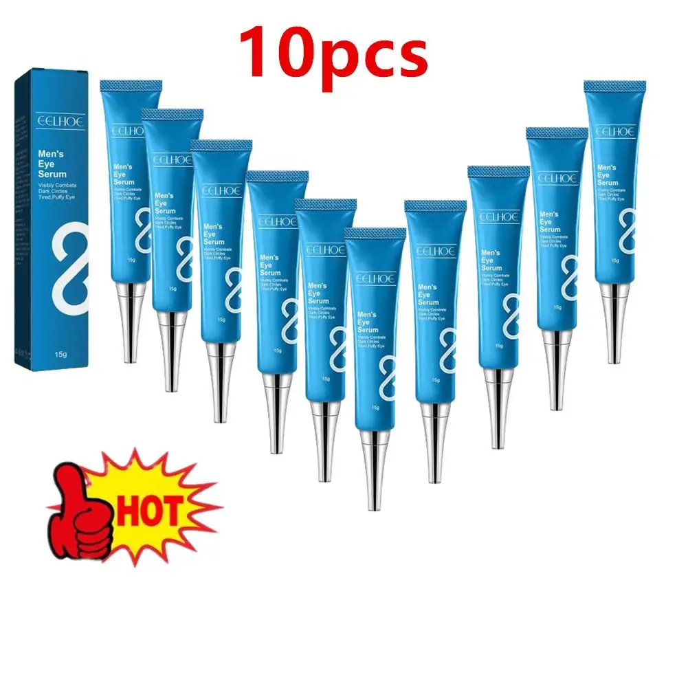 10pcs Men Anti Aging Eye Serum Remove Eye Bag Dark Circle Improve Dryness Eye Skin Anti Puffiness Wrinkle Remover Eye Care Produ