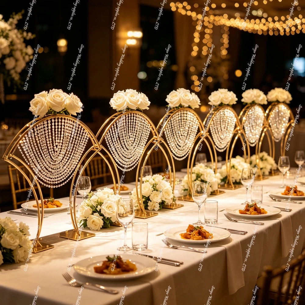 4-10pcs  Wedding Props Luxury Party Events Stage acrylic crystal no Lights Chandelier Centerpiece Decor Backdrop Wedding