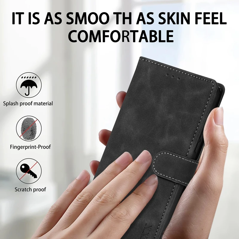 Brieftaschenhülle mit Kartenfach und Magnetverschluss aus Leder für Samsung Galaxy S26 Ultra S25 Edge S24 Plus S23 S22 S21 S20 FE – Detail 3