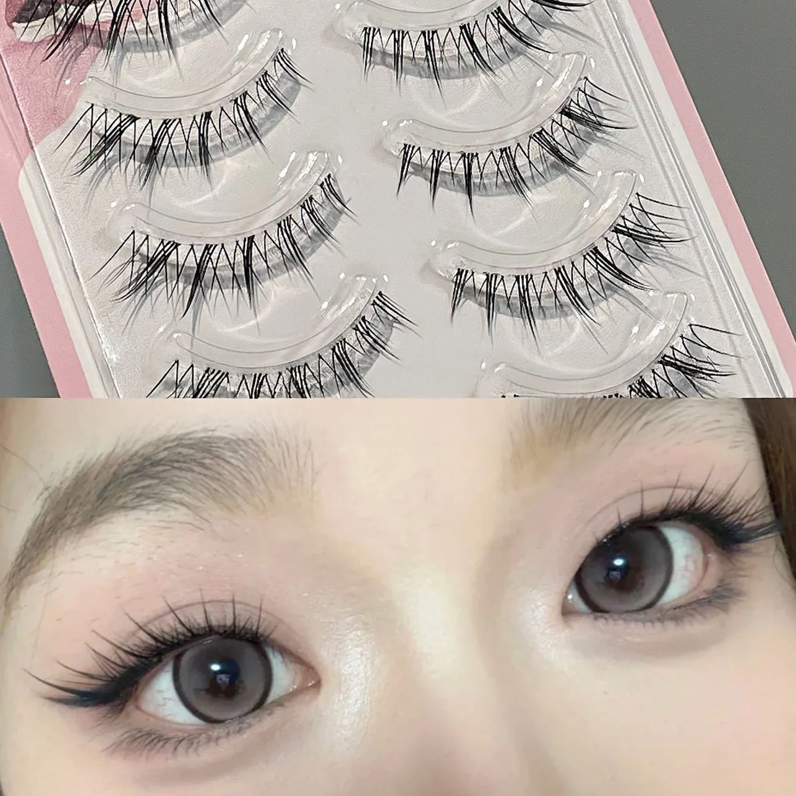 Cosplay lashes full strips Thick Fake Eyelashes korean style Natural Look Wispy false Lashes extenstions Beauty makeup tools