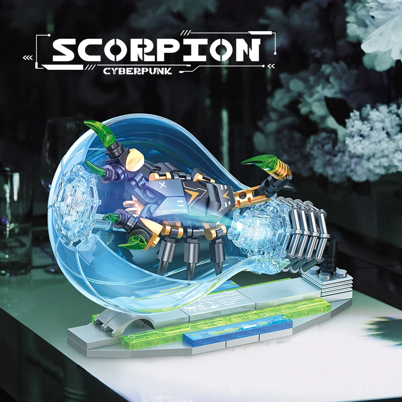 

insect toy Luminous scorpion Model Building Block girl boy Interactive glowing critter Cyberpunk Children's Day gifts for kids