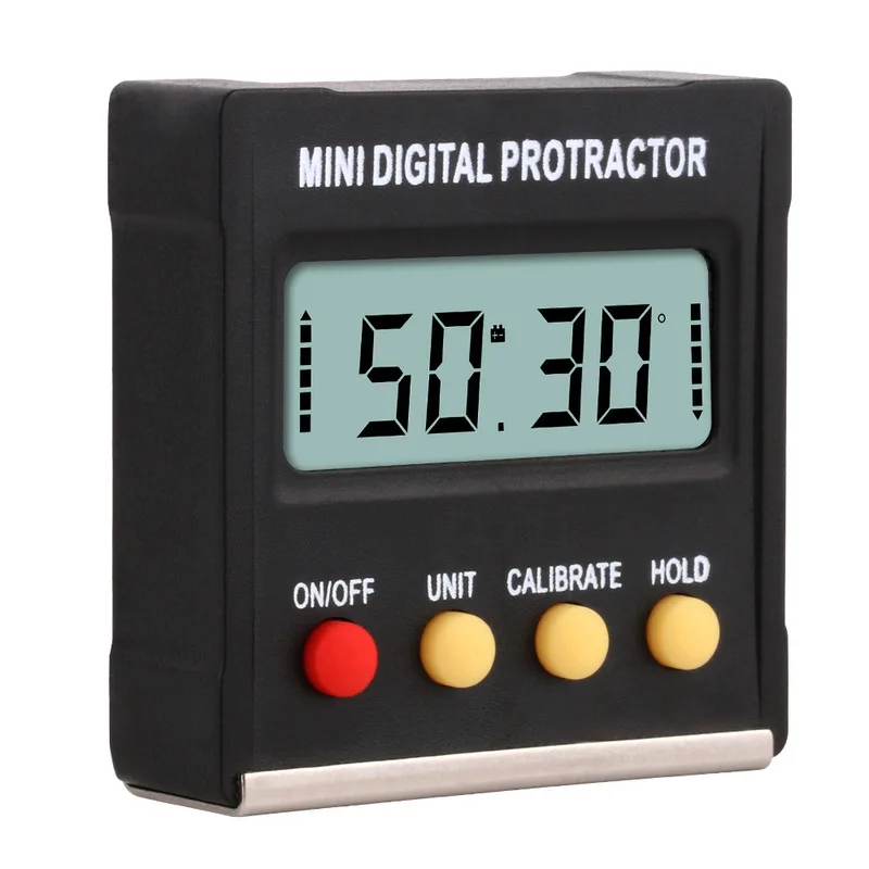 360 Degree Mini Digital Protractor Inclinometer Electronic Level Box Magnetic Base Measuring Tools