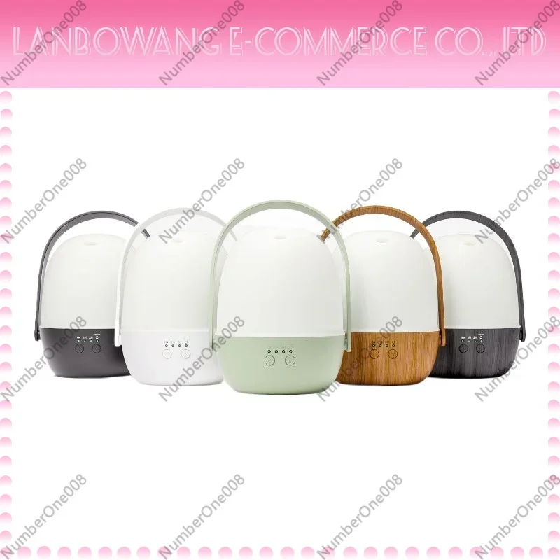 Rechargeable Night Light Camping Lantern Aroma Diffuser, Ultrasonic Essential Oil Humidifier for Bedroom