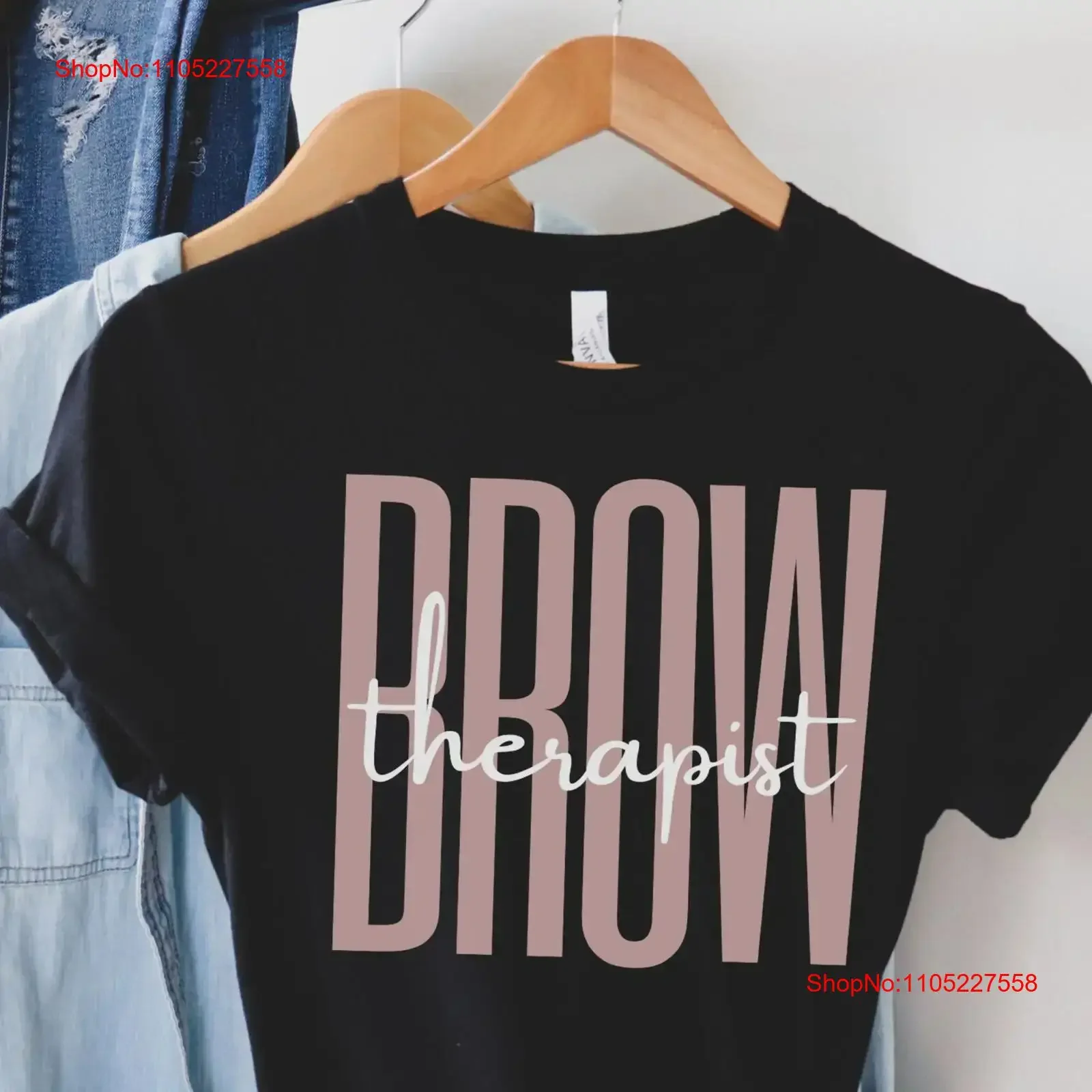 Brow TherapisT T Shirt Eyebrow Artist Esthetician s Permanent Brows Business for Her vintage Washed streetwear Comfortable