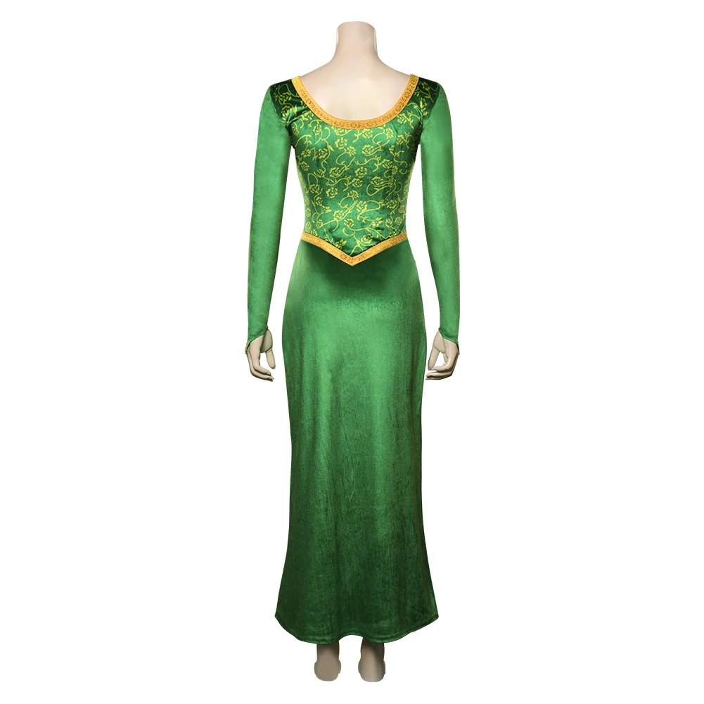 Green Cos Monster Alien Princess Fiona Cosplay Fantasia Costume Dress Female Outfits Halloween Carnival Party Suit For Girls