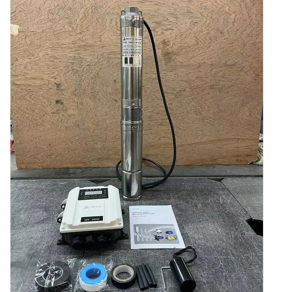 3m³/Hour Max Flow Solar PV Bore Well Pump 300W 400W 600W 750W With MPPT Controller Level Sensor