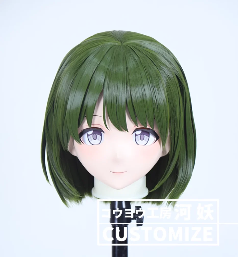

C-58-36 Customize Full Head Resin Cartoon Cosplay Japanese Character Anime Role Play Crossdress Kigurumi Mask With Back Shell