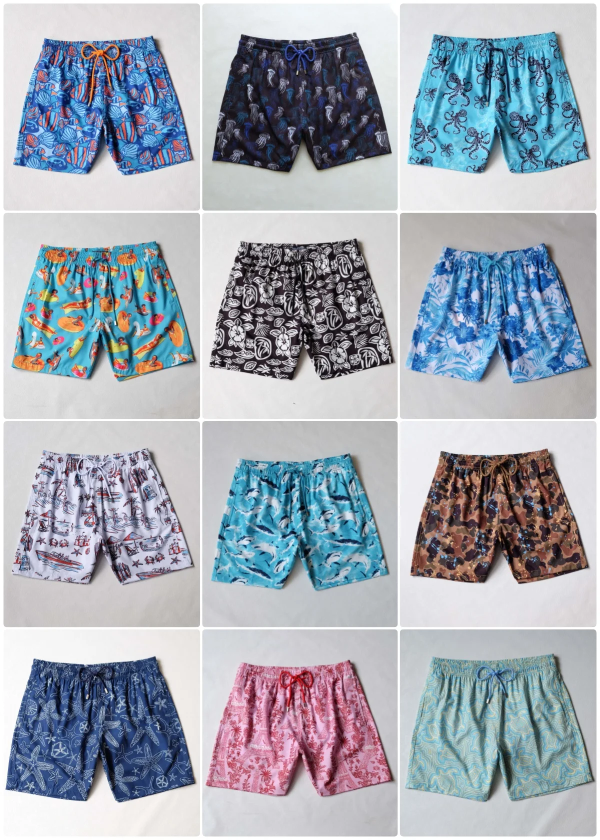 Fashionable New Men's Digital Print Beach Shorts with Turtle Pattern, High-Quality Brand Men's Swimwear, Swimming Sports Boxer Shorts, Pool Party Boardshorts Bathing Suit