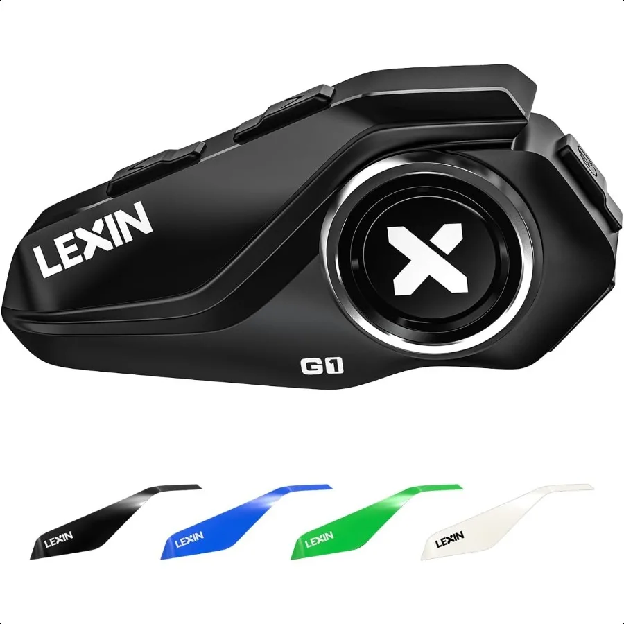 

G1 Motorcycle Bluetooth Headset Helmet Speakers with 2 Type Mics HandsFree Call Music GPS IP67 Waterproof Motorcycle Headphones
