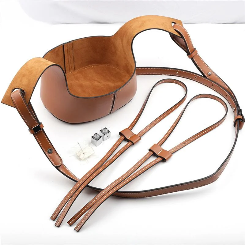 1 Set Handmade Handbag Shoulder Strap Woven Bag Set Leather Bag Bottoms With Hardware Accessories For Diy Bag Backpack