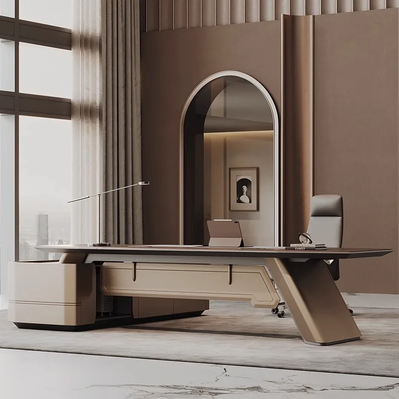 High end Chairman, President, General Manager, Painted Paint, Minimalist Modern Leadership, Large Class Desk