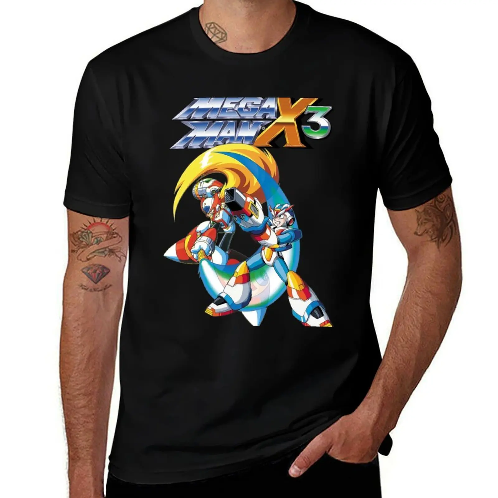 Футболка Mega Man X3, повседневная рабочая футболка