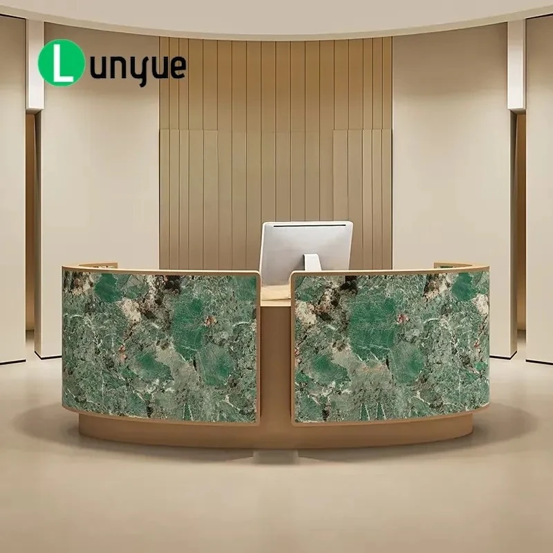 Minimalist Reception Desk for  Clothing Store Lacquer Cashier Counter Front Office Furniture Modern
