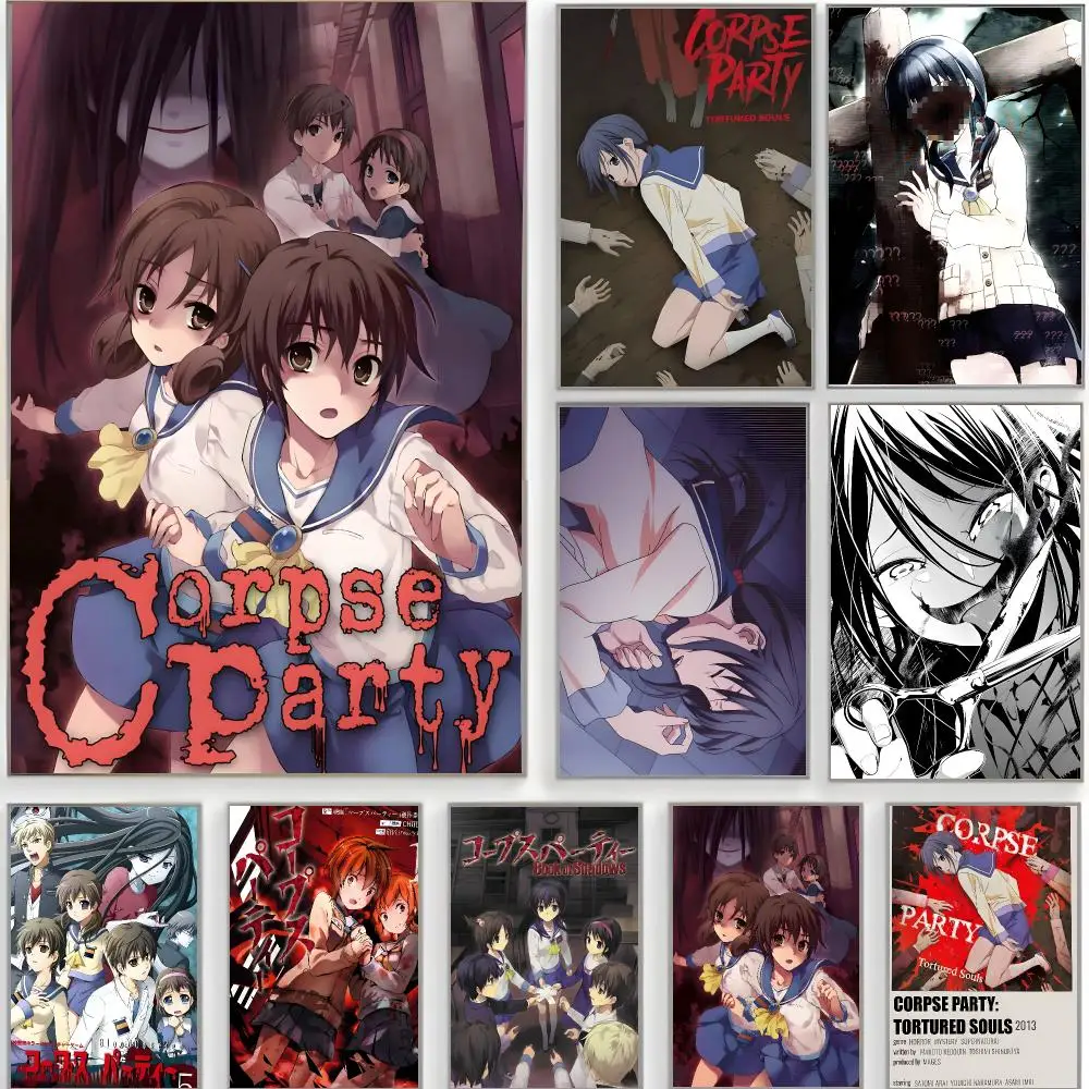 horror survival C-Corpse Party Poster Classic Wall Art  Home Decor  Peel and Stick Unframed