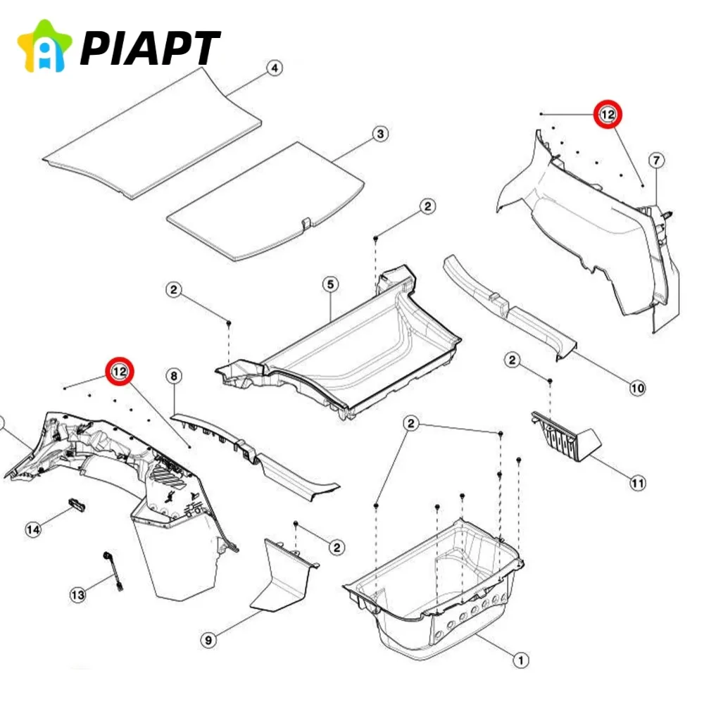 50pcs OE#1496105-00-B Edge Clip 6MMx15 Sill Cover Pillar Garnish Molding Trim Clip for Tesla Model Y 1496105-00-B