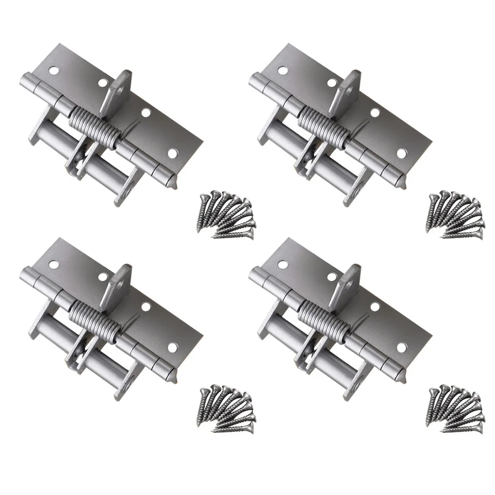 

4 Pcs Invisible Door Spring Hinge 90° Self-closing Basement Closer