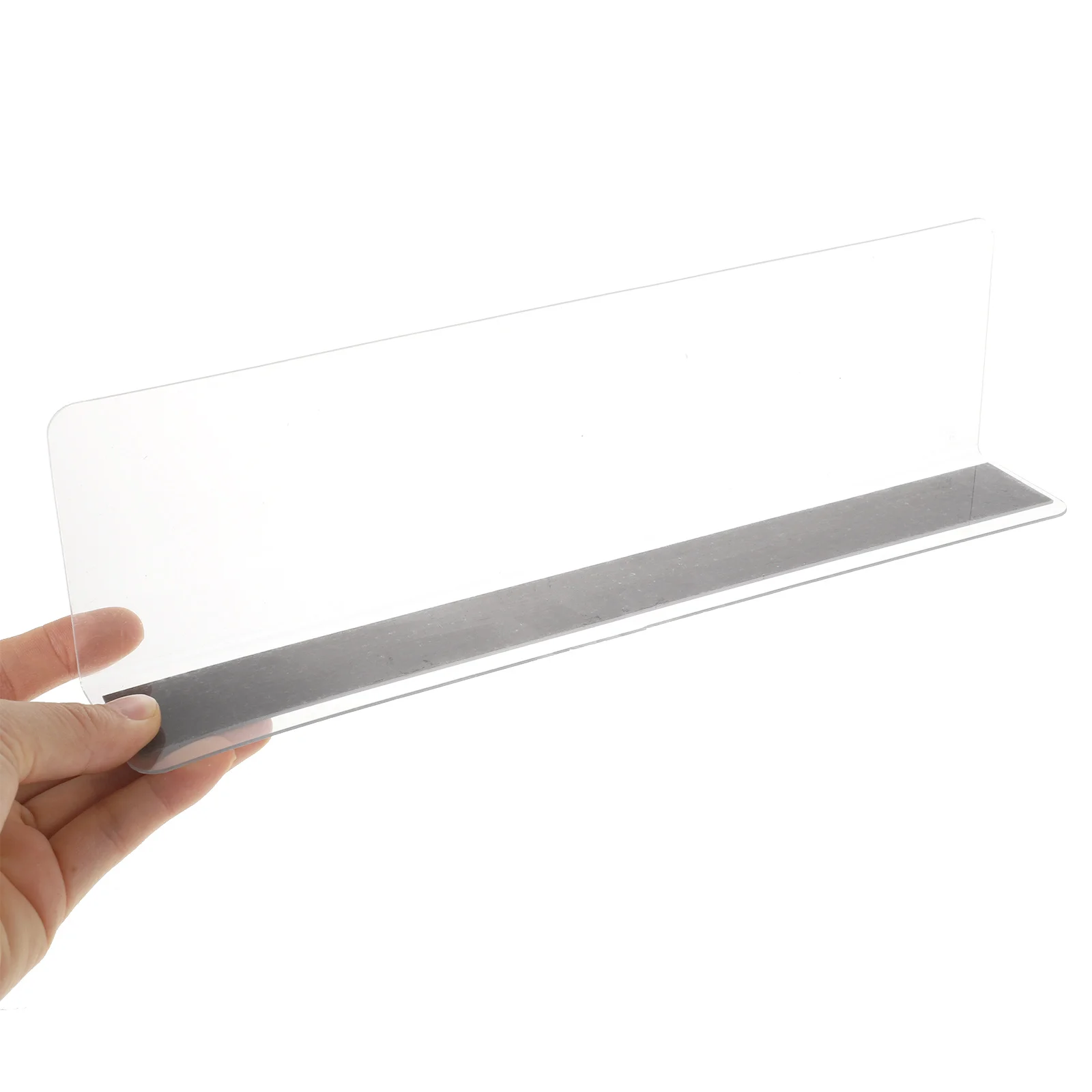 

6 Pcs Depth Magnetic Storage Baffle Closet Rubber Strip Transparent Shelf Separators