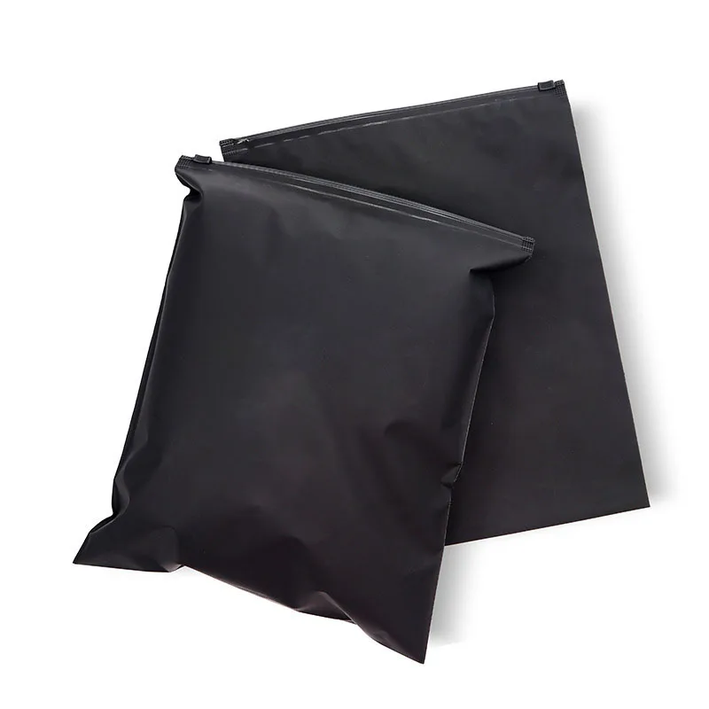 TETP 50Pcs Black Frosted Zipper Bags Home For Clothing T-shirt Dress Pants Swimsuit Towel Storage Packaigng Bag With Air Hole